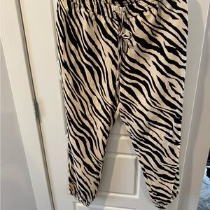 Zebra Print Jogger Pants